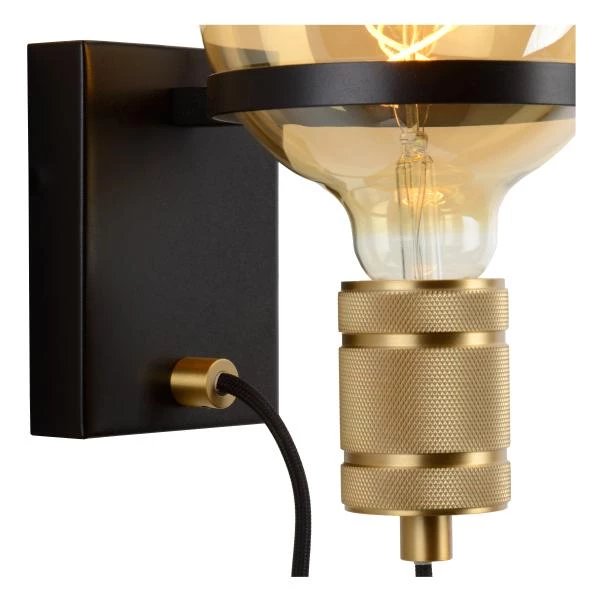 Lucide OTTELIEN - Wandlamp - Ø 17,7 cm - 1xE27 - Zwart - detail 3